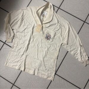 Express Tricot Heavy Ribbed Sweater Women's M Thick Knit Cream Tunic Pull Over